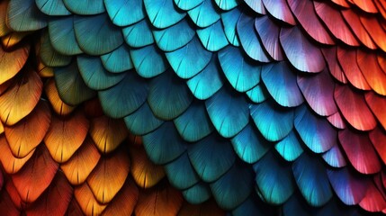 Delicate and colorful butterfly scales up close | generative AI - obrazy, fototapety, plakaty