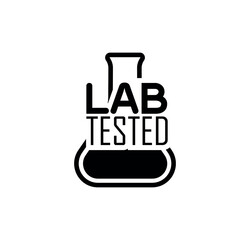 lab tested icon on white background