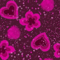 Seamless pattern for Valentine’s Day. Design of fabric, packaging, packaging paper, textiles, wallpaper, background.