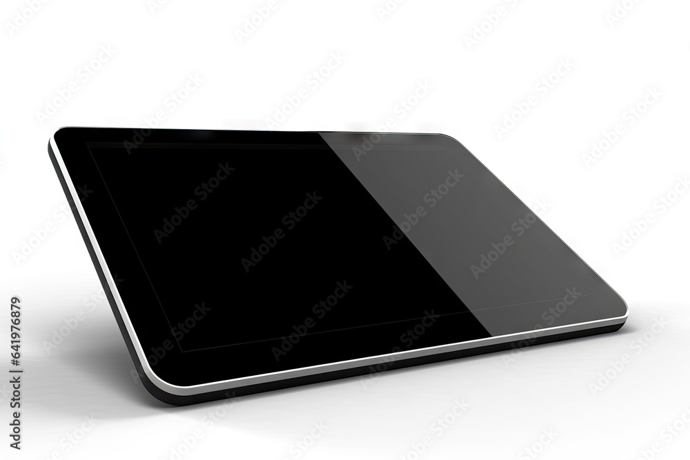Poster isolated tablet computer laptop path display background notebook black monit isolated pad white clip