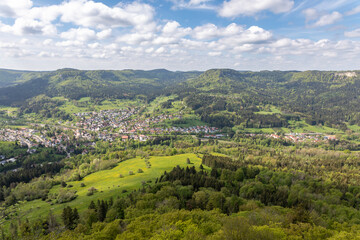 Fototapeta na wymiar Hiking in Albstadt, Germany