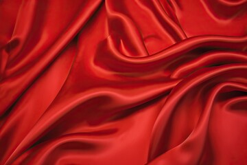 Obraz premium clothing textile fabric material sheet linen luxurious clothes landscape sh fold bedding luxury satin red silk red satin valentine shine romantic sexy passion sheen background fabric texture ripple