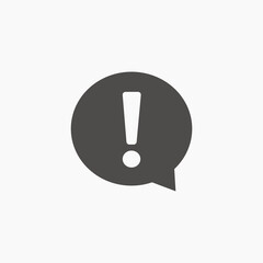 Exclamation icon vector. Warning, attention sign symbol
