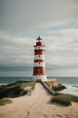 lighthouse on the coast. Generative AI
