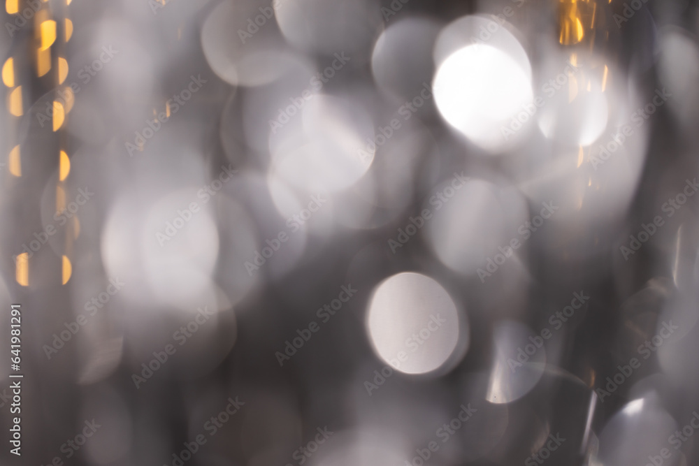 Poster white bokeh lights with copy space on dark background