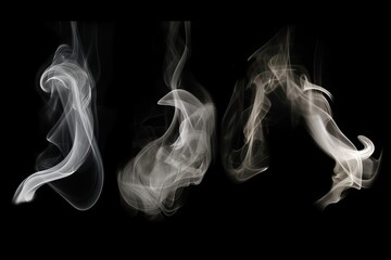 swirl cloud background lightweight fog motion flowing gas background black condensation abstract pollution White mystery natural smoke space white air isolated vapour smoke black transparent steam