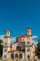Fototapeta na wymiar Saint Demetrius Cathedral of the city of Berat in Albania, the city of a thousand windows