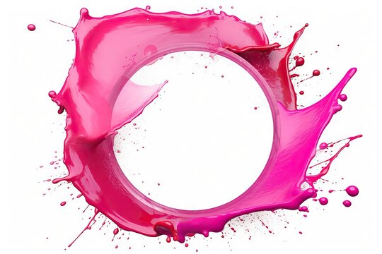 colours paint text spraying background colourful splash ink free w isolated art white circle Circle pink isolated pink splashing closeup white drink liquid brush space paint ring three-dimensional