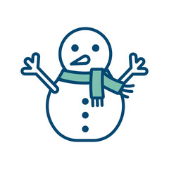 snowman icon vector design template in white background