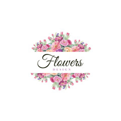 Logotype decorated wedding flower