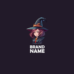 cartoon witch logo