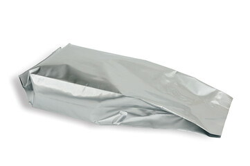 aluminum bag plastic bag isolated on white background. This has clipping path.