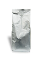 aluminum bag plastic bag isolated on white background. This has clipping path.