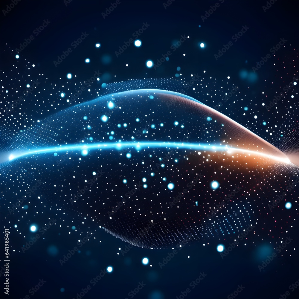 Aufkleber abstract polygonal space low poly dark background with connecting dots and lines. connection structu