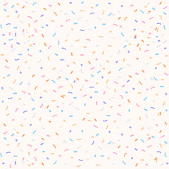 Fototapeta na wymiar Pastel sprinkles pattern on white background