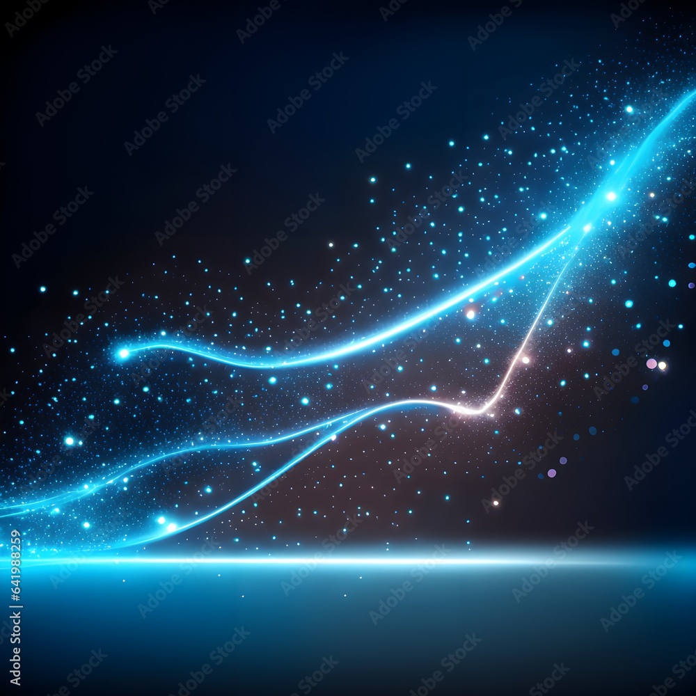Poster abstract technology background with glowing particles. vector illustration for your design.