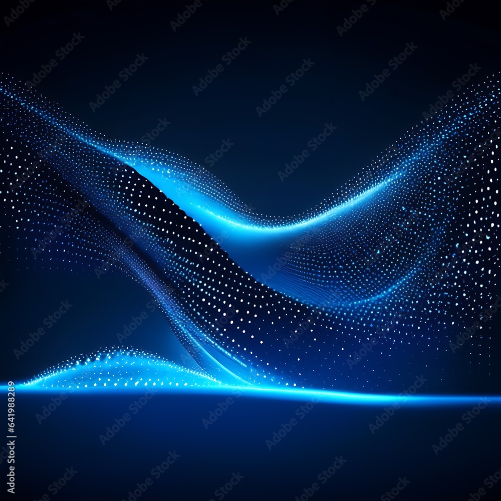 Poster abstract technology background with glowing particles. vector illustration for your design.