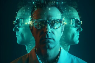 Man virtual personality vr. Generate Ai