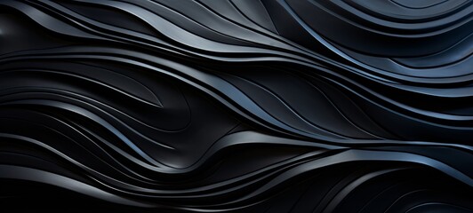 Abstract black anthracite gray color with gradients waves texture background panorama banner for web design backdrop wallpaper illustration