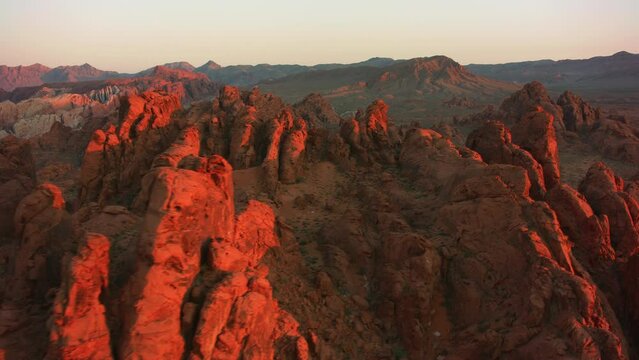 Aerial view of Valley of Fire State Park in Nevada
