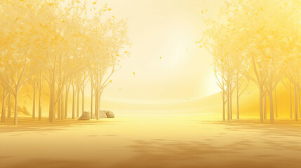 Trees with sunlight background for product showcase