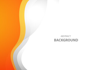 Yellow wave modern background with white space for text and message. template design	