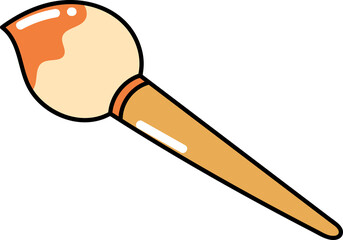 Groovy brush illustration design of back to school