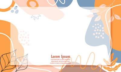 hand drawn flat design abstract doodle background