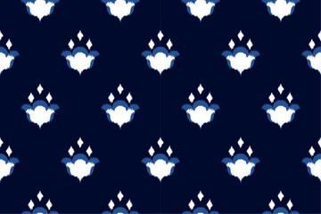Seamless pattern in tribal,folk embroidery. Ethnic abstract ikat art. geometric art ornament print. Design for fabric,clothing,carpet,wallpaper,wrapping,cover,background