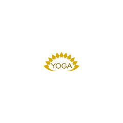 Lotus Yoga sign icon isolated on white background