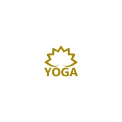 Lotus Yoga sign icon isolated on white background