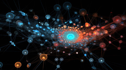 Obraz premium Quantum machine learning model trained on quantum data revealing insights from complex patterns.