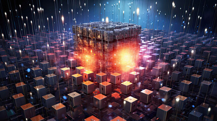 Obraz premium Quantum computing's promise in artificial intelligence revolutionizing machine learning algorithms.