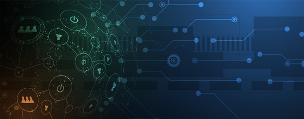 Technology abstract futuristic background for internet business. Big data concept.