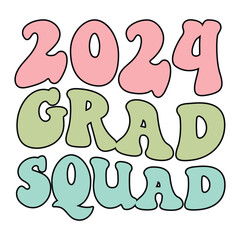 2024 grad squad Retro SVG