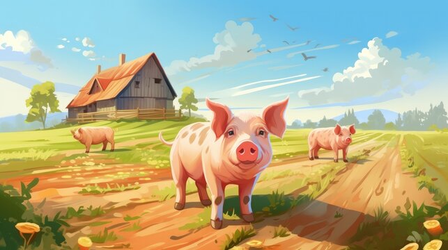 pig in the field