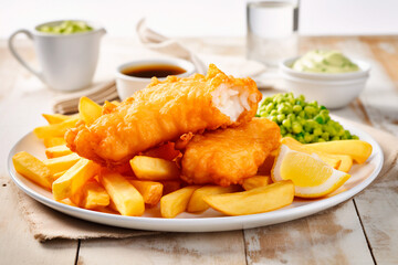 Traditional english fish and chips