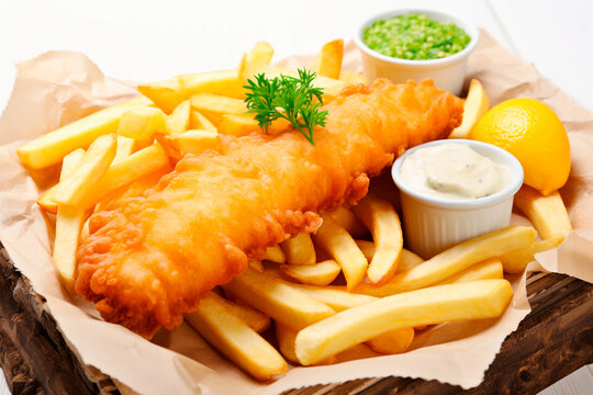 Traditional english fish and chips
