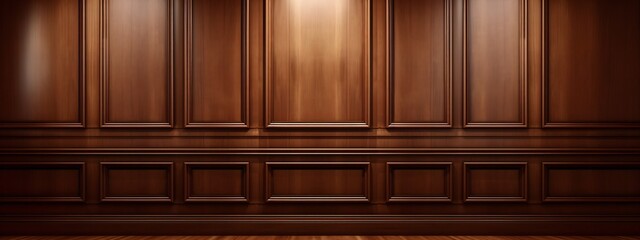 Luxury Wood Paneling Wall Background or Texture