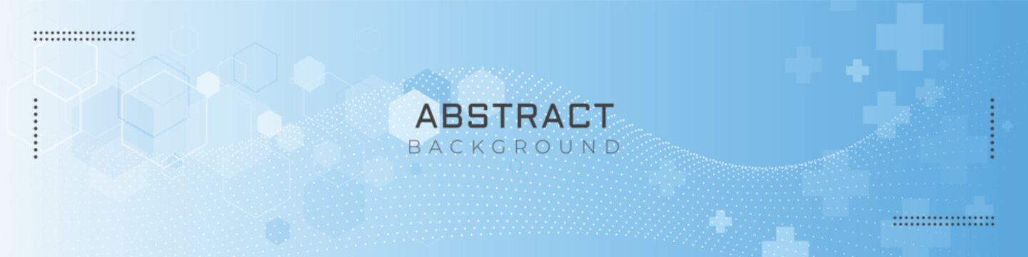 linkedin banner with abstract medical background. Concepts and ideas for healthcare technology, innovation medicine, health, science and research
