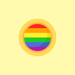 Circular Rainbow flag (LGBT)