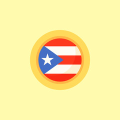 Puerto Rico - Circular Flag