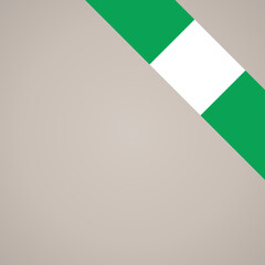 Corner ribbon flag of Nigeria