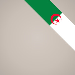 Corner ribbon flag of Algeria