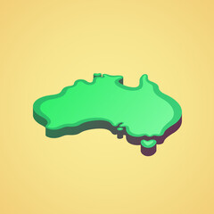 Australia - stylized 3D map