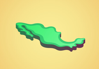 Mexico - stylized 3D map