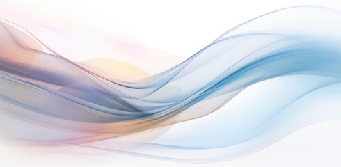 Fototapeta premium Abstract background with blue and orange smooth lines on white background.