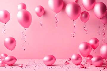 pink party balloons