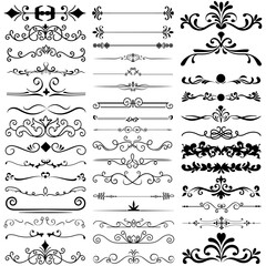 Fototapeta premium Ornate Borders icon vector set. Frame framing illustration sign collection. vintage pattern symbol or logo.