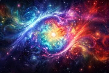 Chakra spiritual cosmic energy flow. Transcendental experience, meditation, esoteric concept.